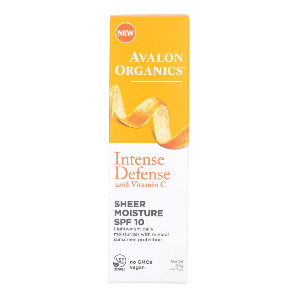 Avalon Intense Defense Sheer Moisture - Spf 10 - 1.75 Oz.