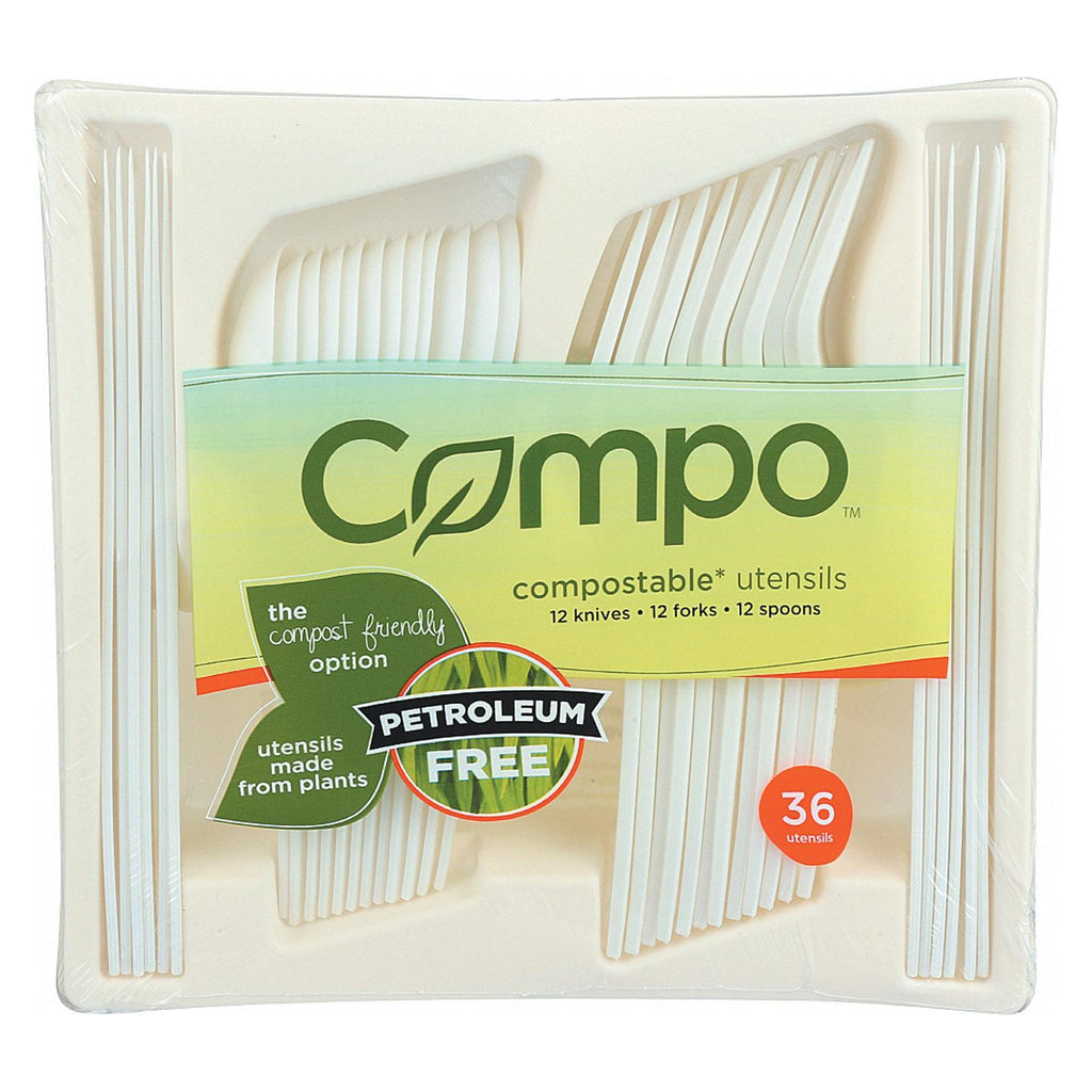Compo Premium Flatware Utensils - Case Of 12 - 36 Count