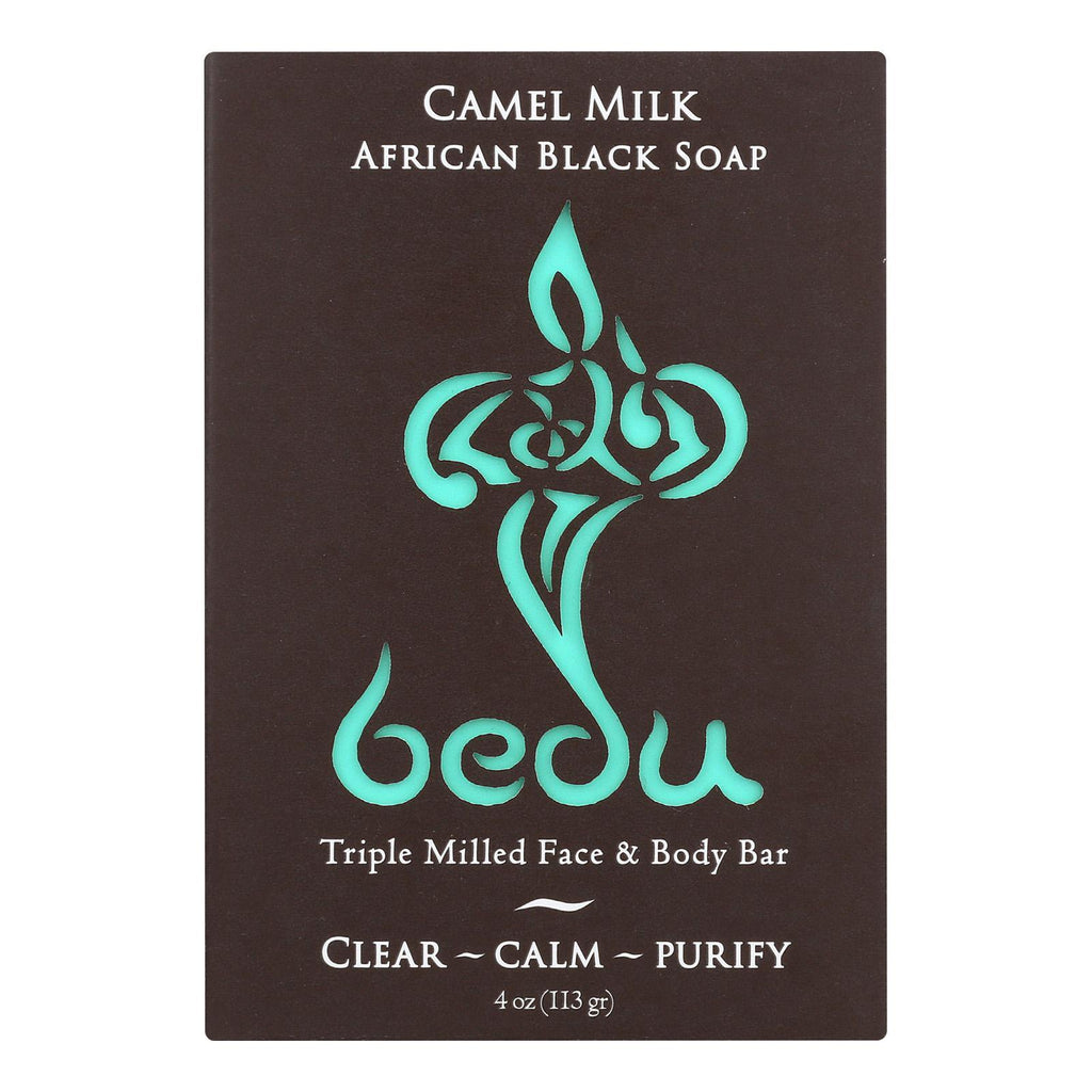 Bedu Face And Body Bar - Camel Milk, African Black Soap - Case Of 6 - 4 Oz.
