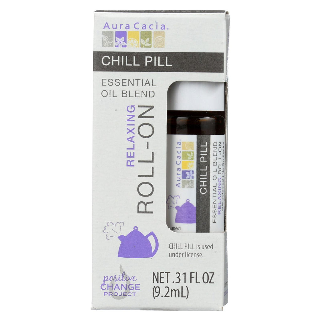 Aura Cacia Chill Pill - Roll On - Oil - Case Of 4 - .31 Fl Oz