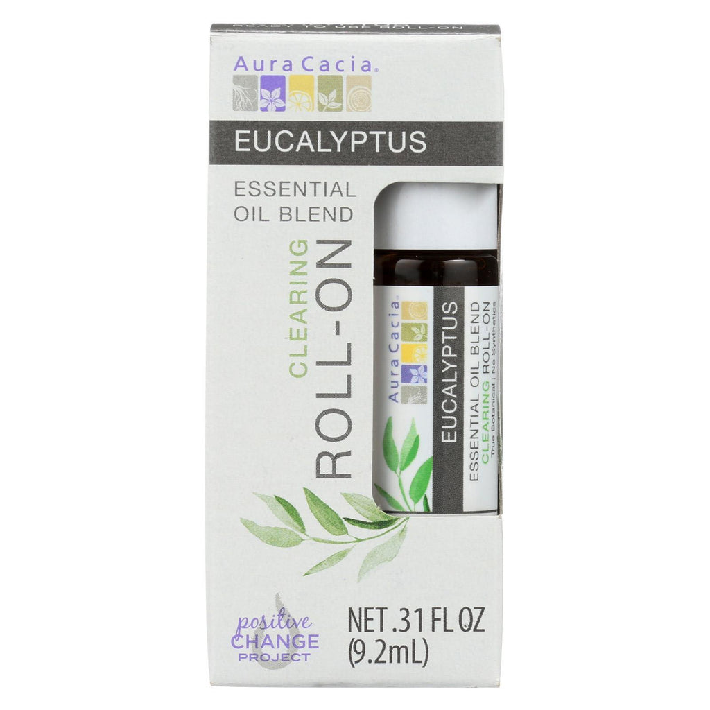 Aura Cacia Eucalyptus - Roll On - Oil - Case Of 4 - .31 Oz