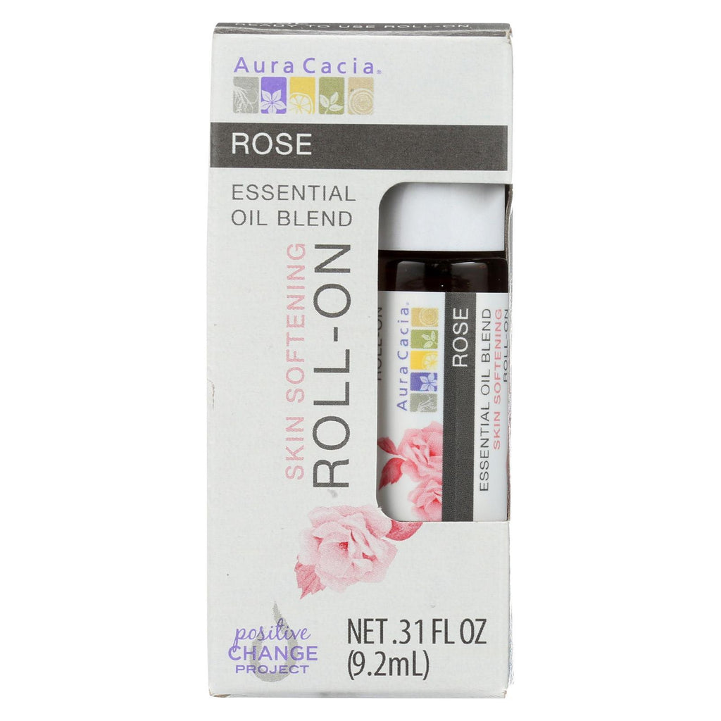 Aura Cacia Rose - Roll On - Oil - Case Of 4 - .31 Fl Oz
