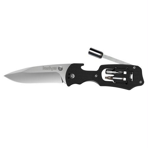 Kershaw Select Fire Linerlock 3.375 in Plainedge Black GFN