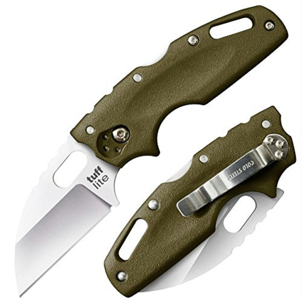 Cold Steel Tuff Lite Plain 2 1-2in Bld 6in Overall-OD Green