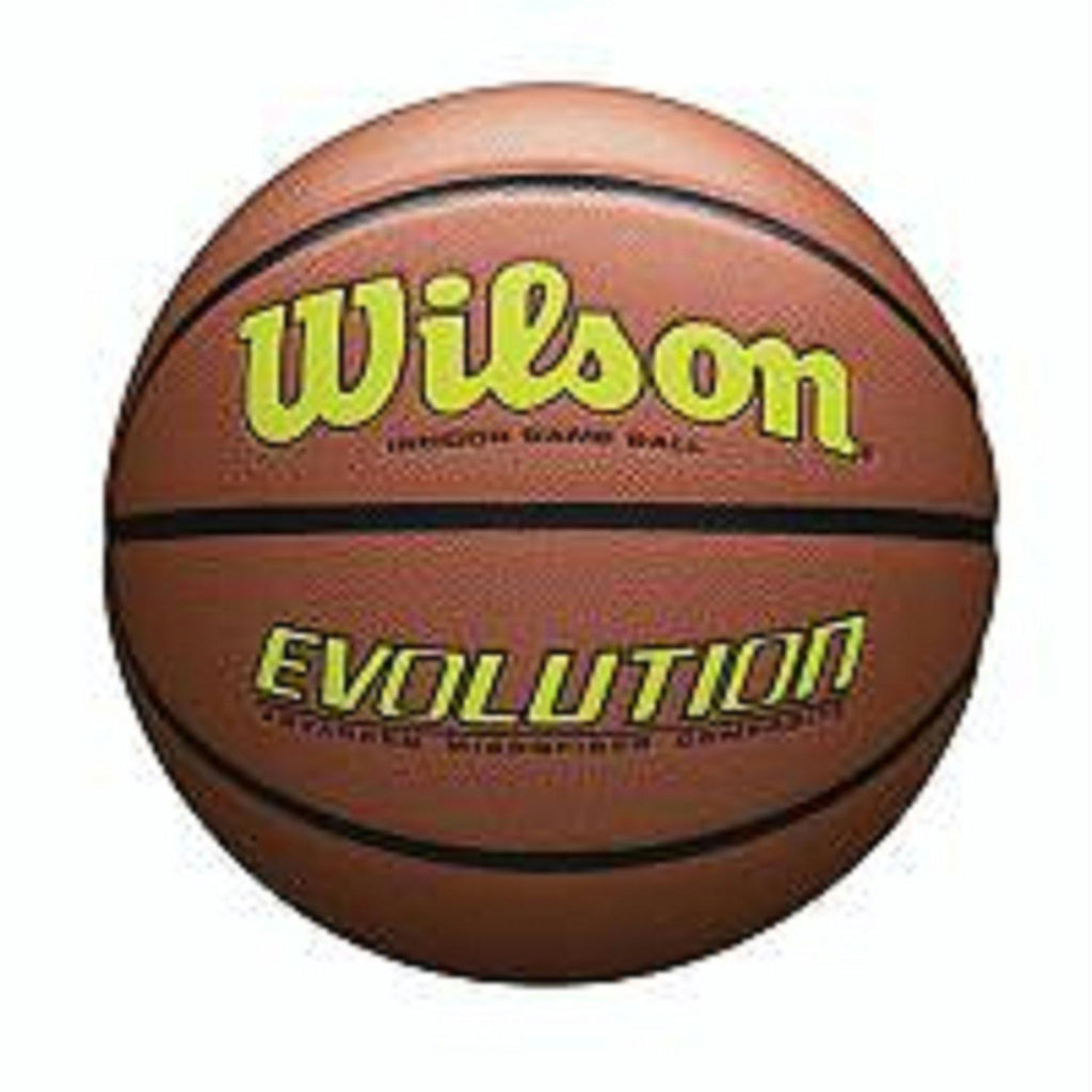 Wilson Evolution Official Size Game Basketball-Yellow