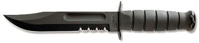 Ka-Bar Black Fighting Knife with Leather Sheath