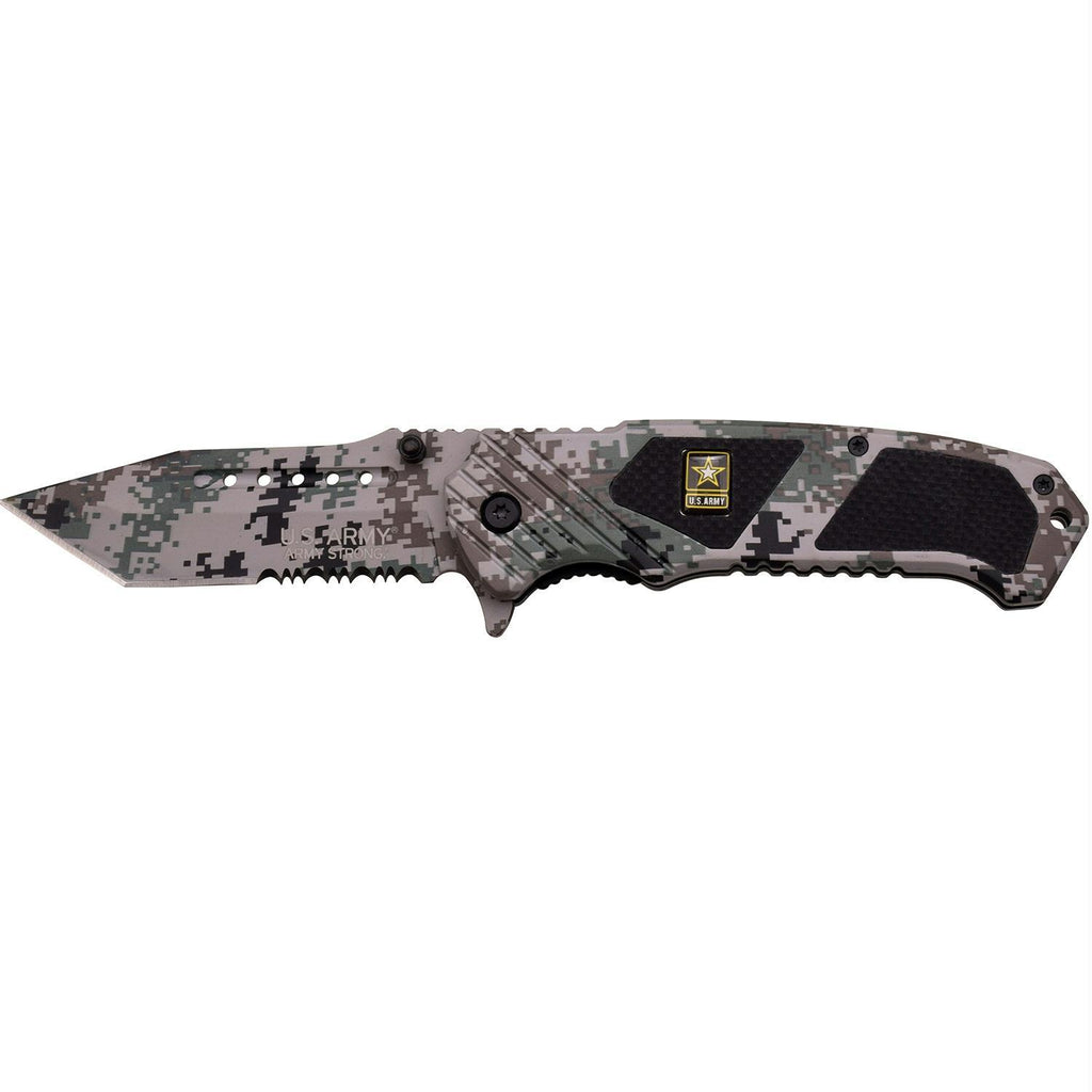 US Army 4.75in Closed Folding Knife Folder-Camo Blade