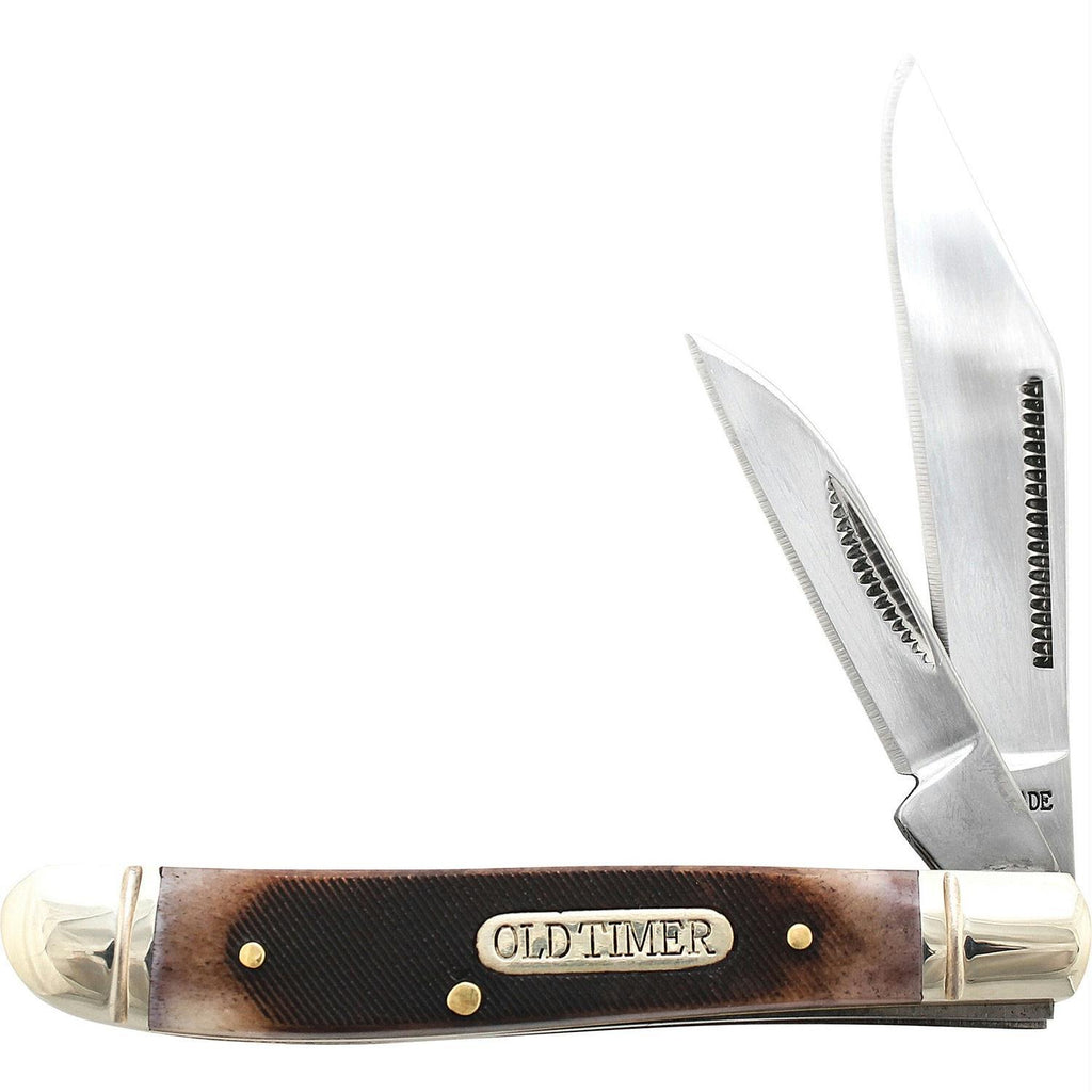 Old Timer Genuine Bone Dog Leg Jack Folding Pocket Knife