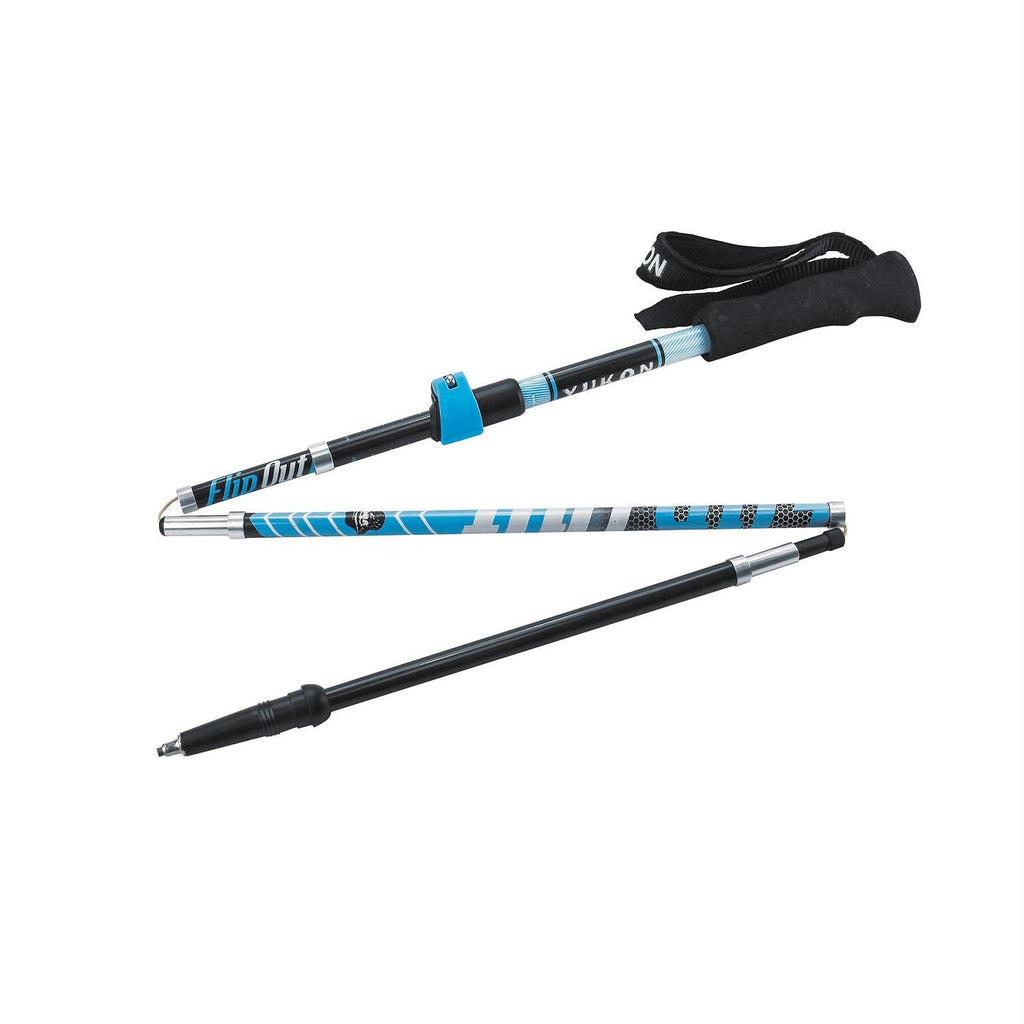 YC FlipOut Trekking Pole - Carbon-Blue-Gray
