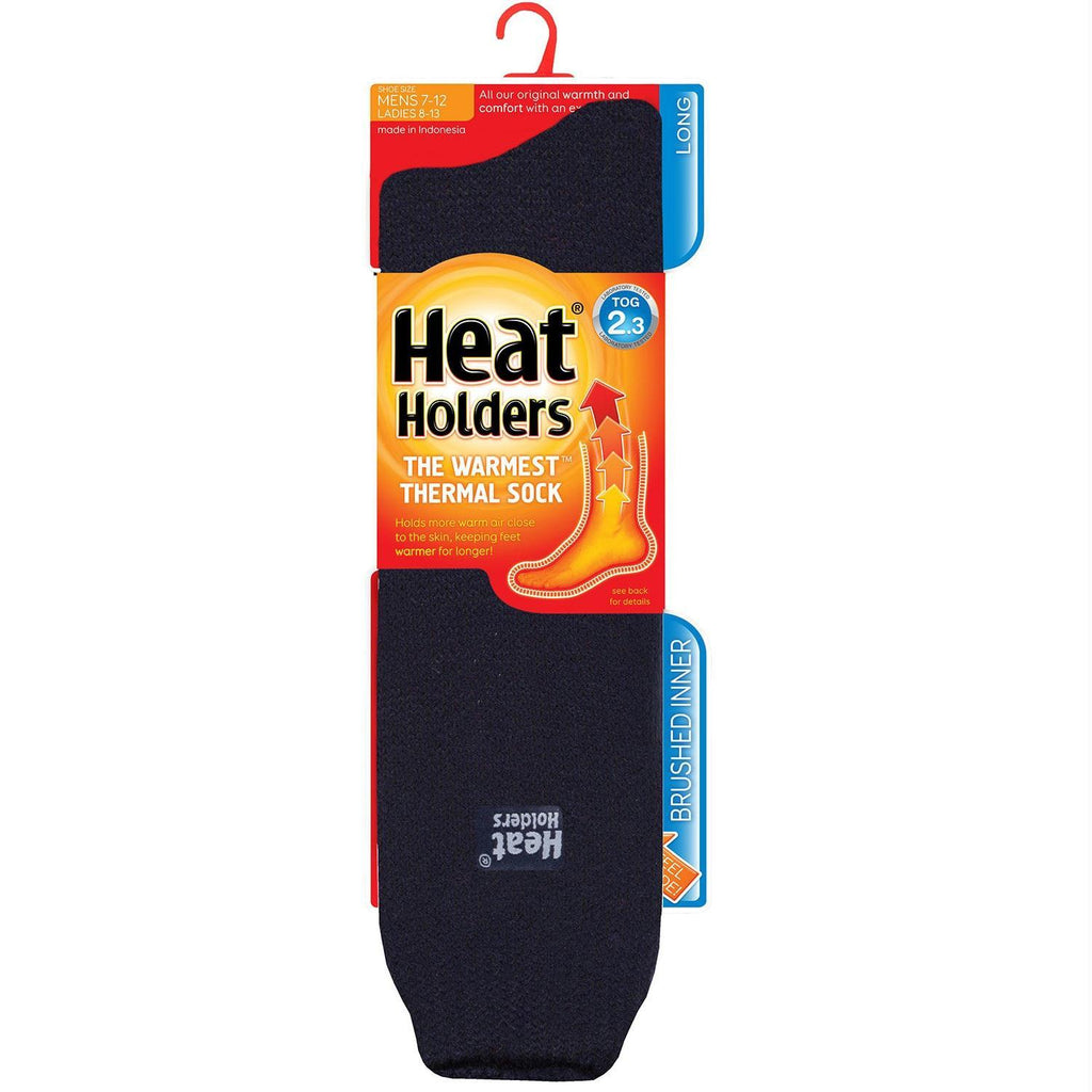 Grabber Heat Holders Mens Long Socks-Navy
