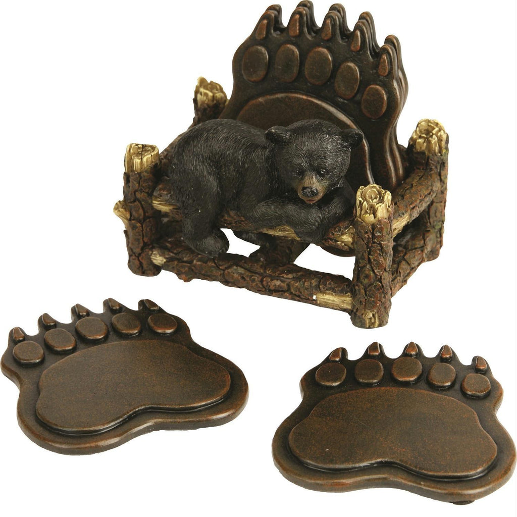 Rivers Edge Bear Paw 4 Coaster Set