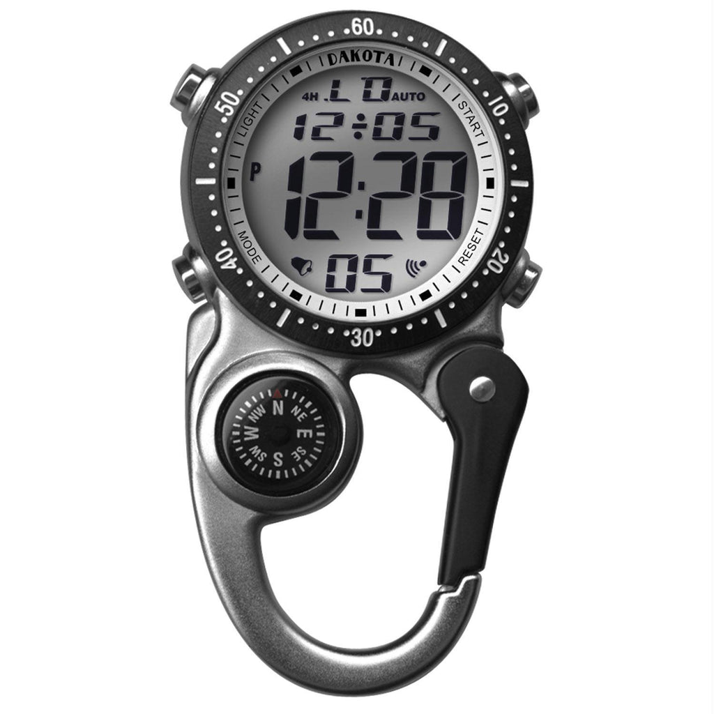 Dakota Silver Digi Clip Watch