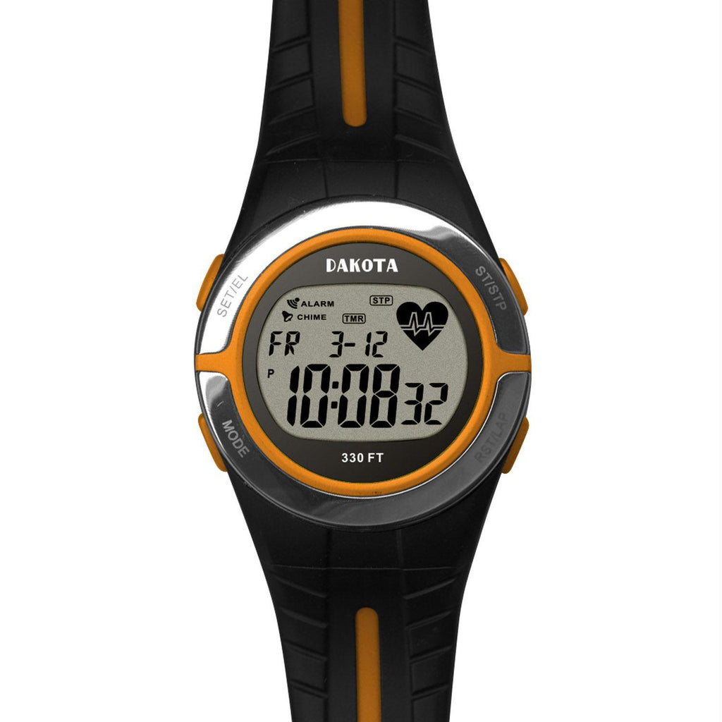 Dakota Heart Rate Monitor Watch Orange