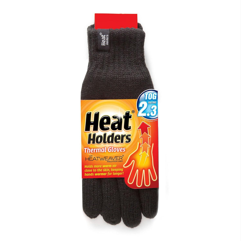 Heat Holders Mens Gloves - Black M-L