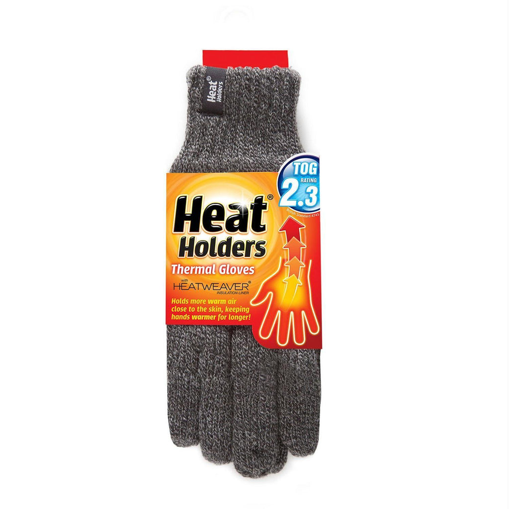 Heat Holders Mens Gloves - Charcoal M-L