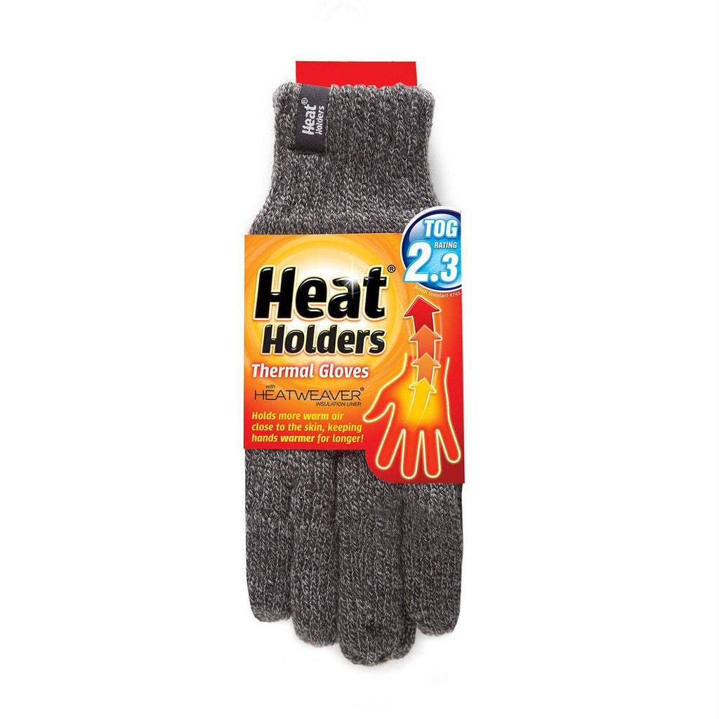 Heat Holders Mens Gloves - Charcoal L-XL