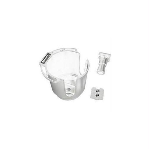 Scotty Cup Holder w-Rod Hldr Post and Bulkhead-Gnel Mnt Wht
