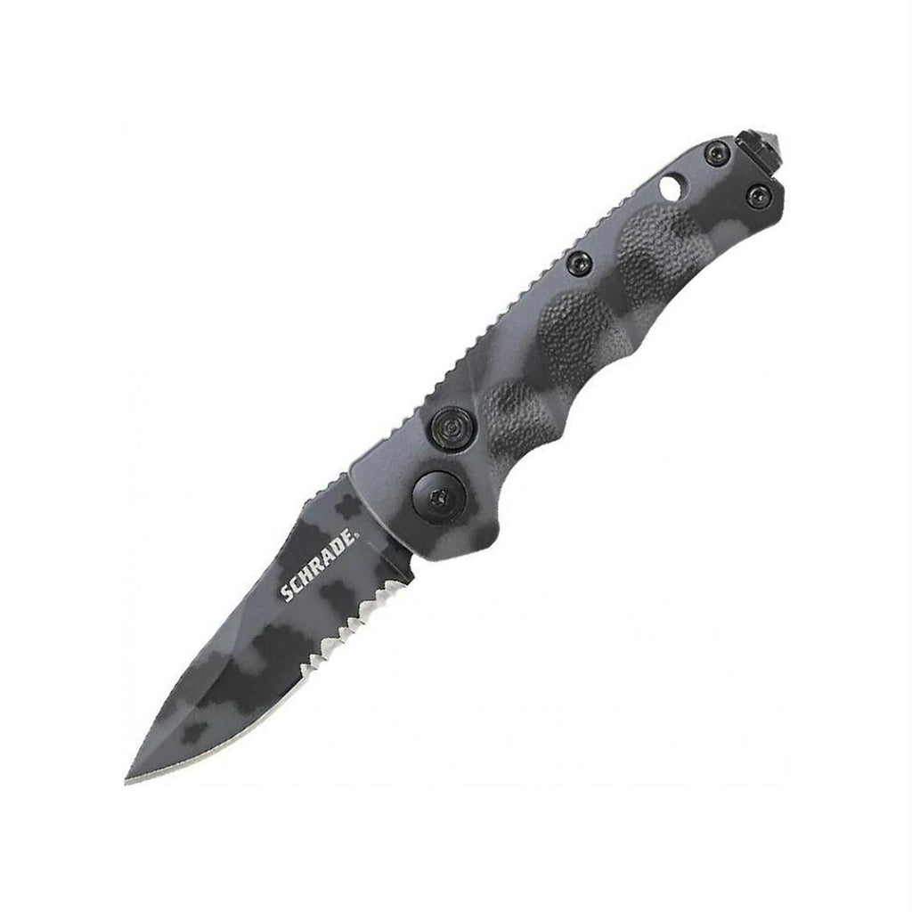 Schrade Mini Push Button Folding Knife PS Drop Point Blade