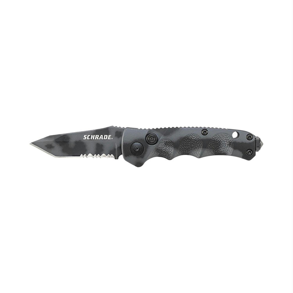Schrade Mini Push Button Knife Urban Camo PS Tanto
