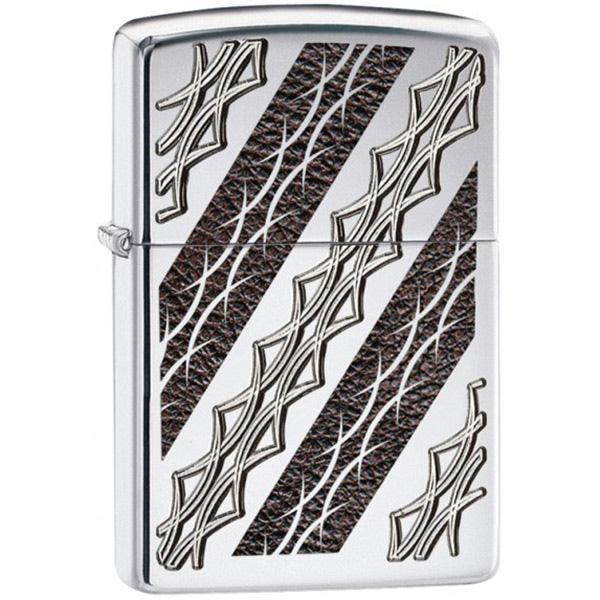 Zippo Armor High Polish Chrome Deep Carved Tribal Lighter