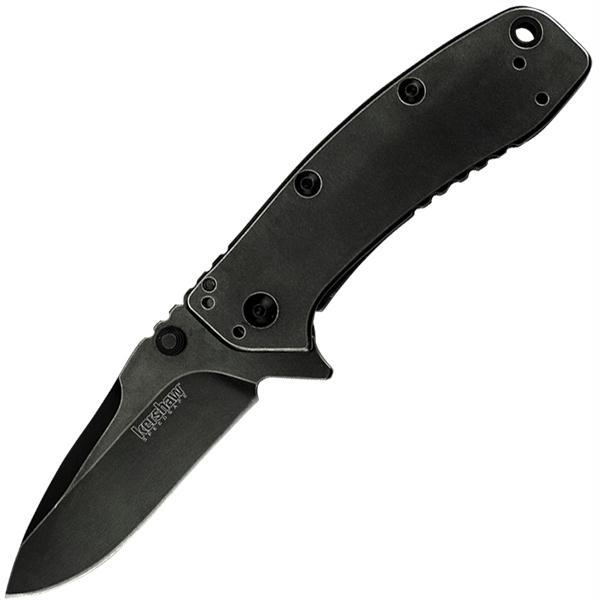 Kershaw Cryo II Assisted 3.25 in Blackwash Plain Gray SS