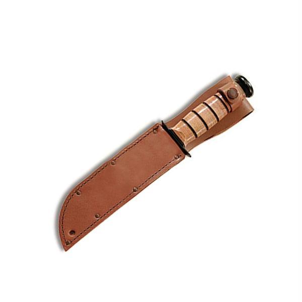 Ka-Bar Full-Size Plain Brown Leather Sheath