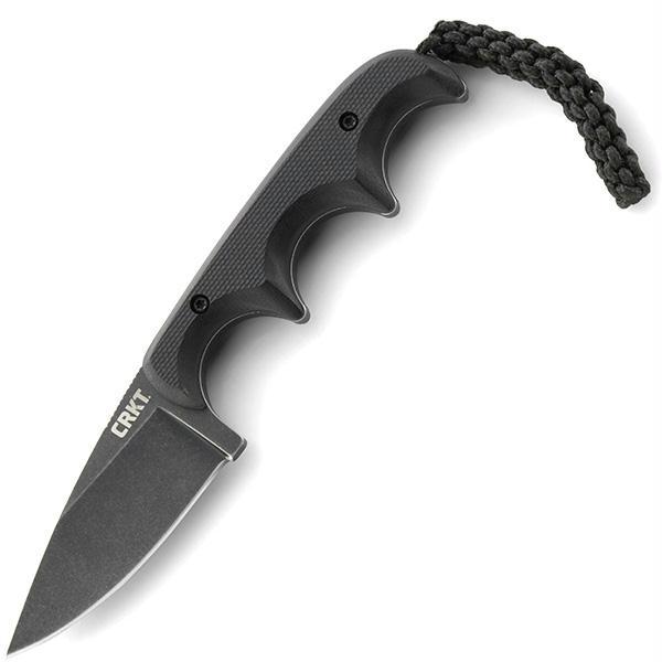 CRKT Minimalist Fixed Blade 2.16 Black Plainedge GRN Handle