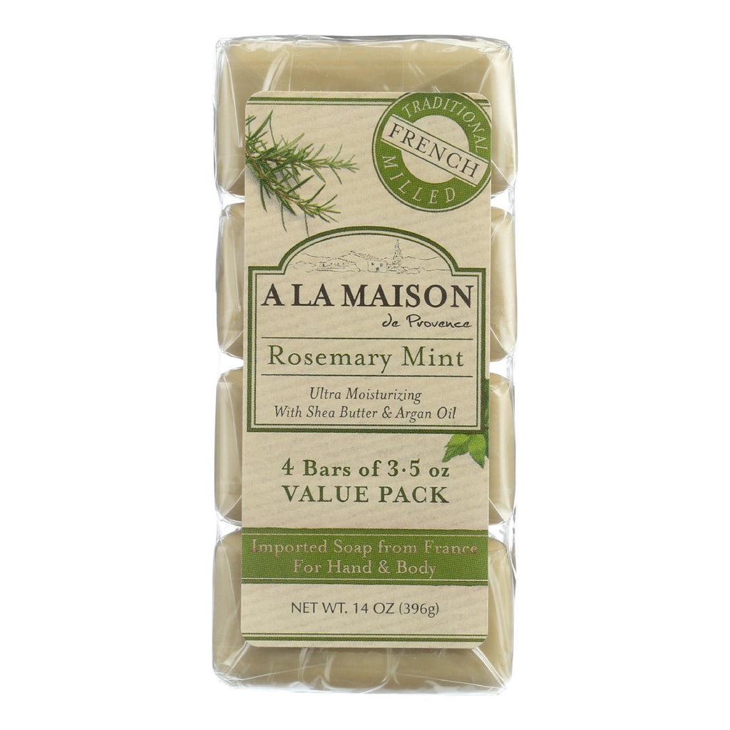 A La Maison Bar Soap - Rosemary Mint - Value 4 Pack
