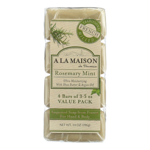 A La Maison Bar Soap - Rosemary Mint - Value 4 Pack