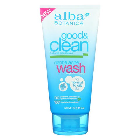 Alba Botanica Good And Clean Gentle Acne Wash - 6 Oz