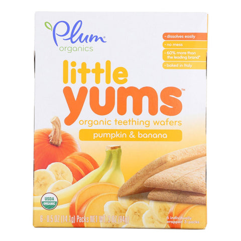 Plum Organics Little Yums - Pumpkin And Banana - Case Of 6 - 3 Oz.