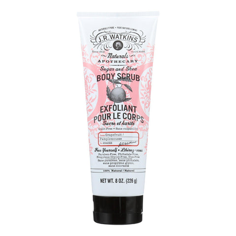 J.r. Watkins Body Scrub - 100 Percent Natural - Exfoliating - Sugar And Shea - Grapefruit - 8 Oz