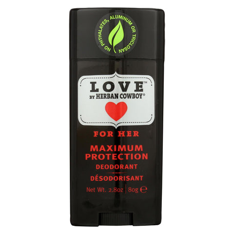 Herban Cowboy Deodorant - Love Maximum Protection - 2.8 Oz