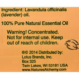 Nature's Alchemy Essential Oil - 100 Percent Pure - Lavender - 4 Fl Oz