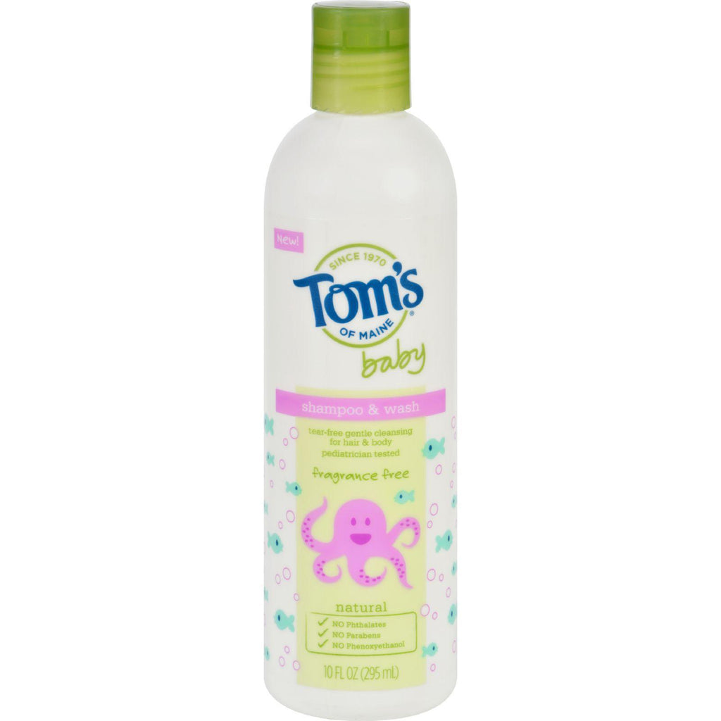Tom's Of Maine Baby Shampoo & Wash Fragrance Free - 1 Each - 10 Oz.