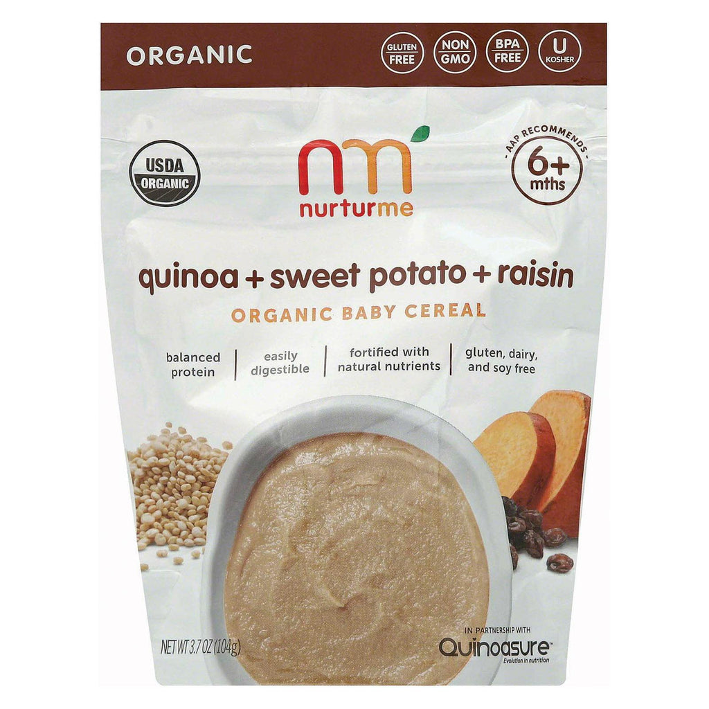 Nurturme Organic Cereal - Quinoa And Sweet Potato Raisin - Case Of 6 - 3.7 Oz.
