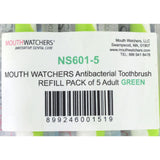 Mouth Watchers Toothbrush Refill - A B - Adult - Green - 1 Count - Case Of 5