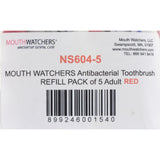 Mouth Watchers Toothbrush Refill - A B - Adult - Red - 1 Count - Case Of 5