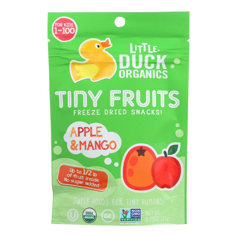 Little Duck Organics Tiny Fruits Freeze Dried Snacks - Apple And Mango - Case Of 6 - 0.75 Oz.