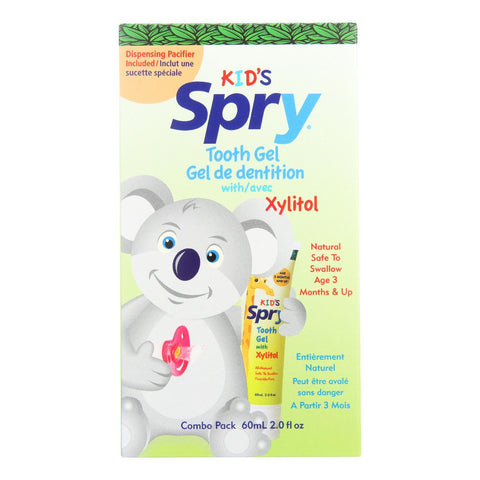 Spry Dispensing Pacifier And Xylitol Tooth Gel Kit