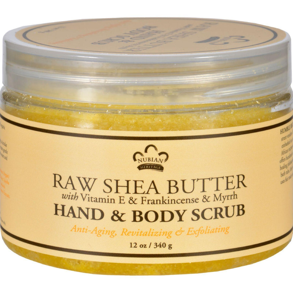 Nubian Heritage Hand And Body Scrub - Vitamin E&frnk - 12 Oz