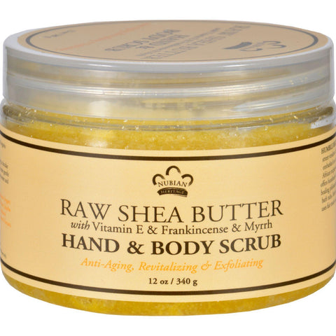 Nubian Heritage Hand And Body Scrub - Vitamin E&frnk - 12 Oz