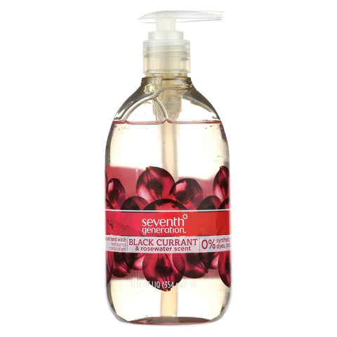 Seventh Generation Natural Hand Wash - Black Currant And Rosewater - Case Of 8 - 12 Fl Oz.