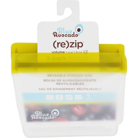 Blue Avocado Bag - Re-zip - 1 Cup - Green - 2 Pack