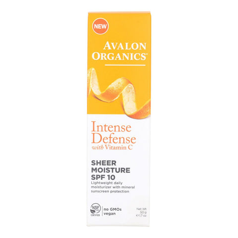 Avalon Intense Defense Sheer Moisture - Spf 10 - 1.75 Oz.