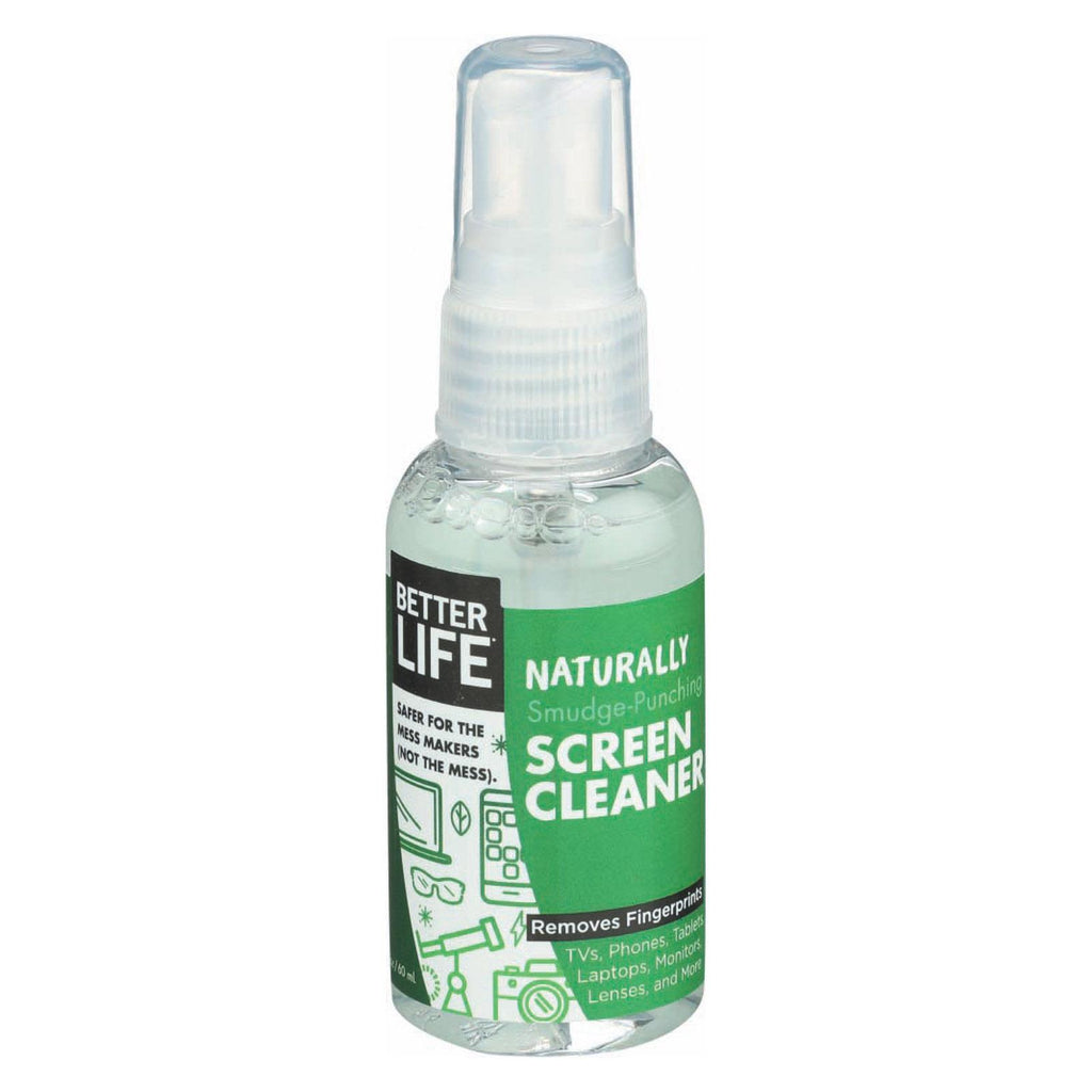 Better Life Screen Cleaner - Naturally Smudge - Punching - Case Of 24 - 2 Oz.