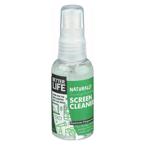 Better Life Screen Cleaner - Naturally Smudge - Punching - Case Of 24 - 2 Oz.