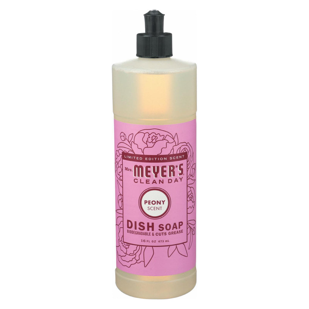 Mrs.meyers Clean Day Liquid Dish Soap - Peony - Case Of 6 - 16 Fl Oz