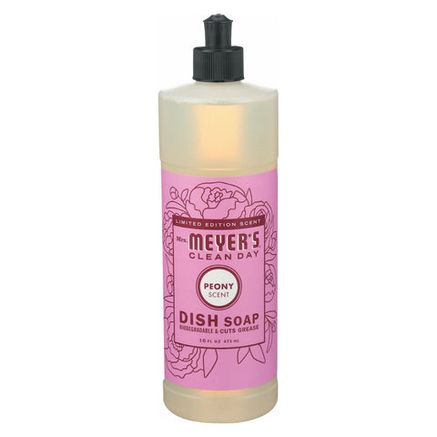 Mrs.meyers Clean Day Liquid Dish Soap - Peony - Case Of 6 - 16 Fl Oz