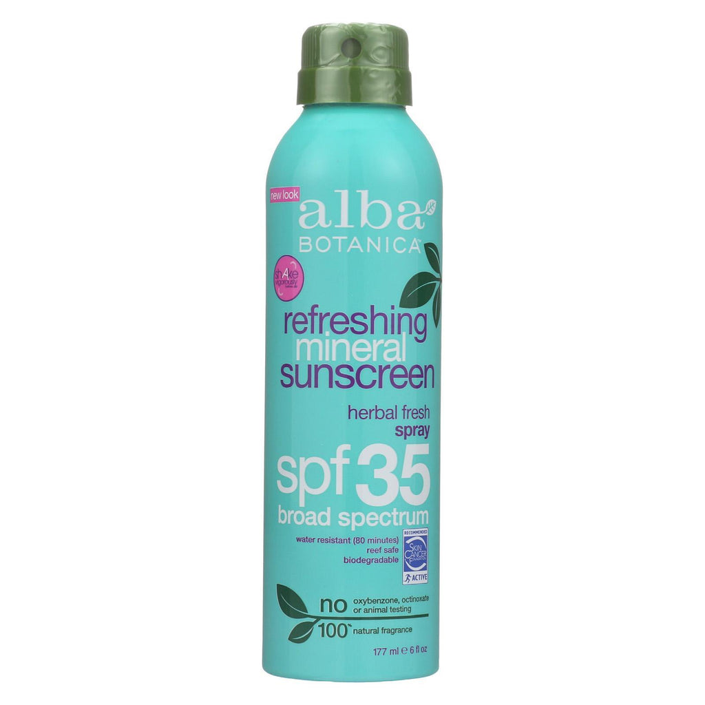 Alba Botanica Very Emollient Mineral Sunscreen - Herbal Fresh - 6 Oz.